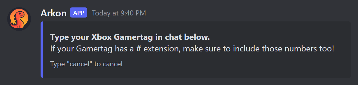 Arkon asks for your Gamertag