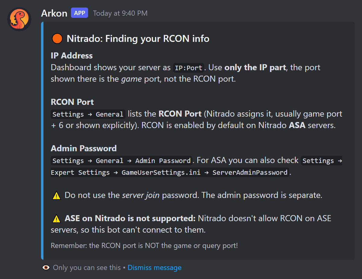 The private Nitrado guide