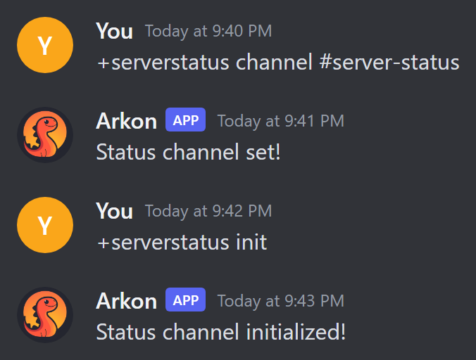 Setting the channel and running init