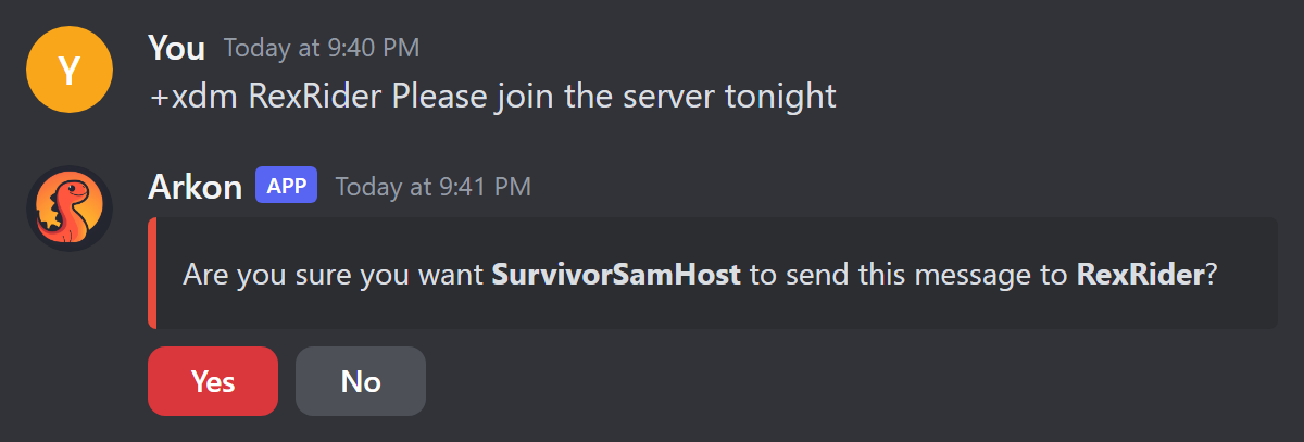 Confirmation before sending an Xbox message